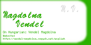 magdolna vendel business card